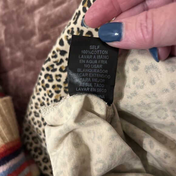 Bandit And The Babe Medium Leopard Joggers Zipper Accents 100% Cotton Drawstring - Picture 12 of 12